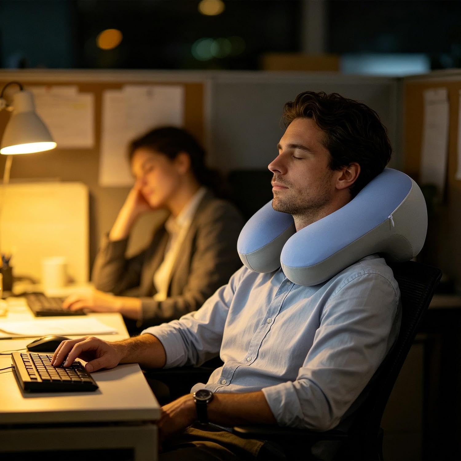 Travel Neck Pillow - Memory Foam U Shape Support, Plane Travel Accessory | with Ergonomic Neck Alignment, Breathable Removable Cover, Compact Portable Design, Premium Comfort for Airplane Train Car