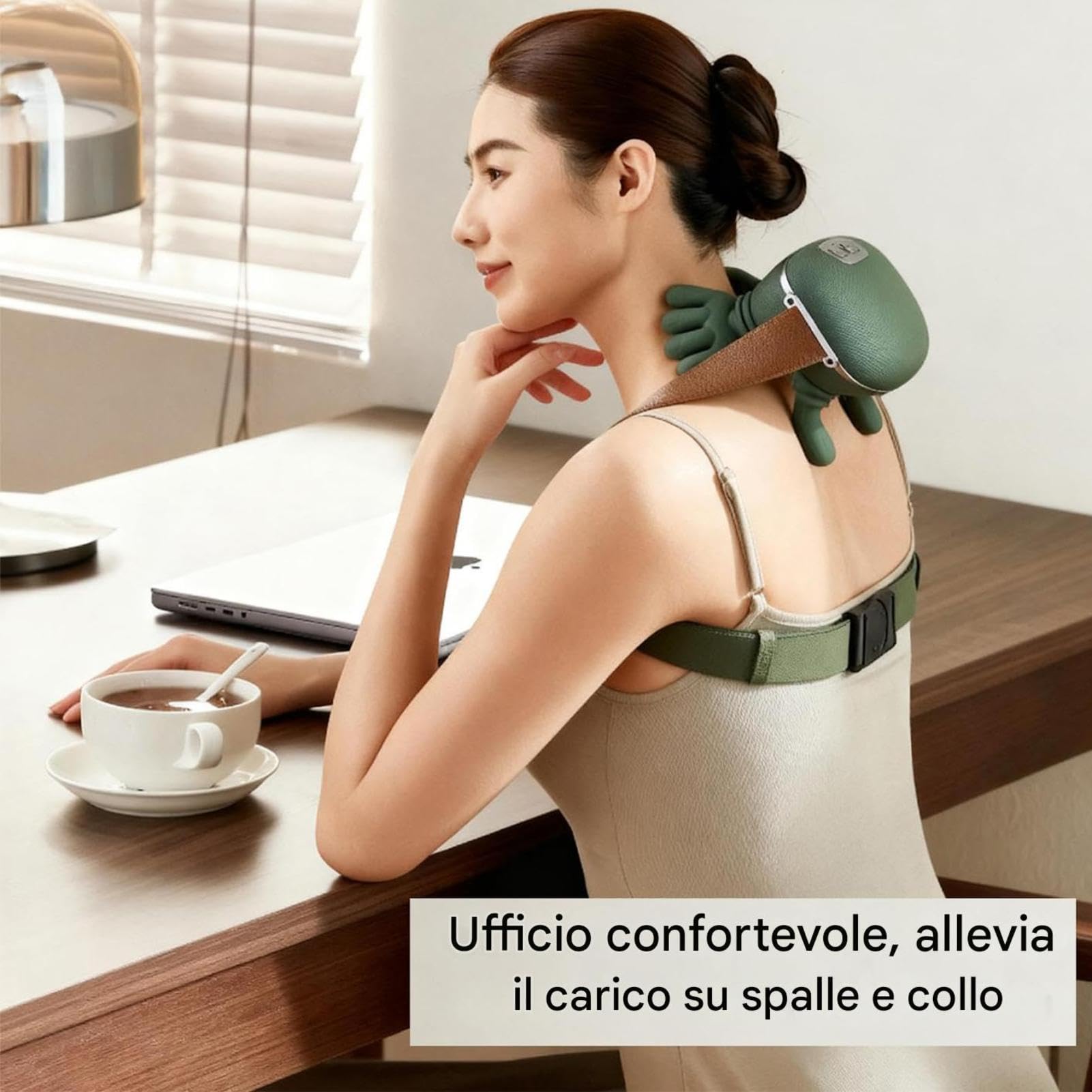 Massaggiatore Cervicale Con Manine, Massaggiatore Per Spalle Con Calore | Massaggio Elettrico Dei Tessutis Profondi 4D Con Impastamento, MassaggiatoreShiatsu Per Schiena E Collo Per Alleviare