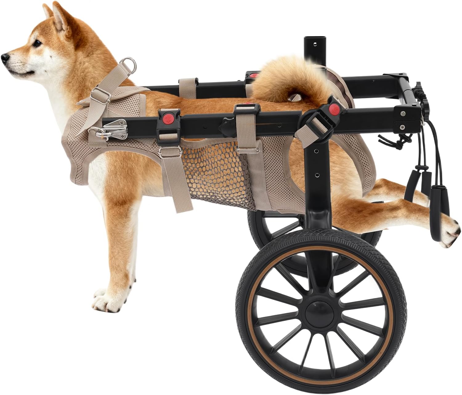 2 Wheels Dog Wheelchair for Back Legs, Pet Hind Limb Rehabilitation, Older,Disabled, 143.3LBS Dog Wheelchair Cart with Disabled Hind Legs Walking, Adjustable (Large)
