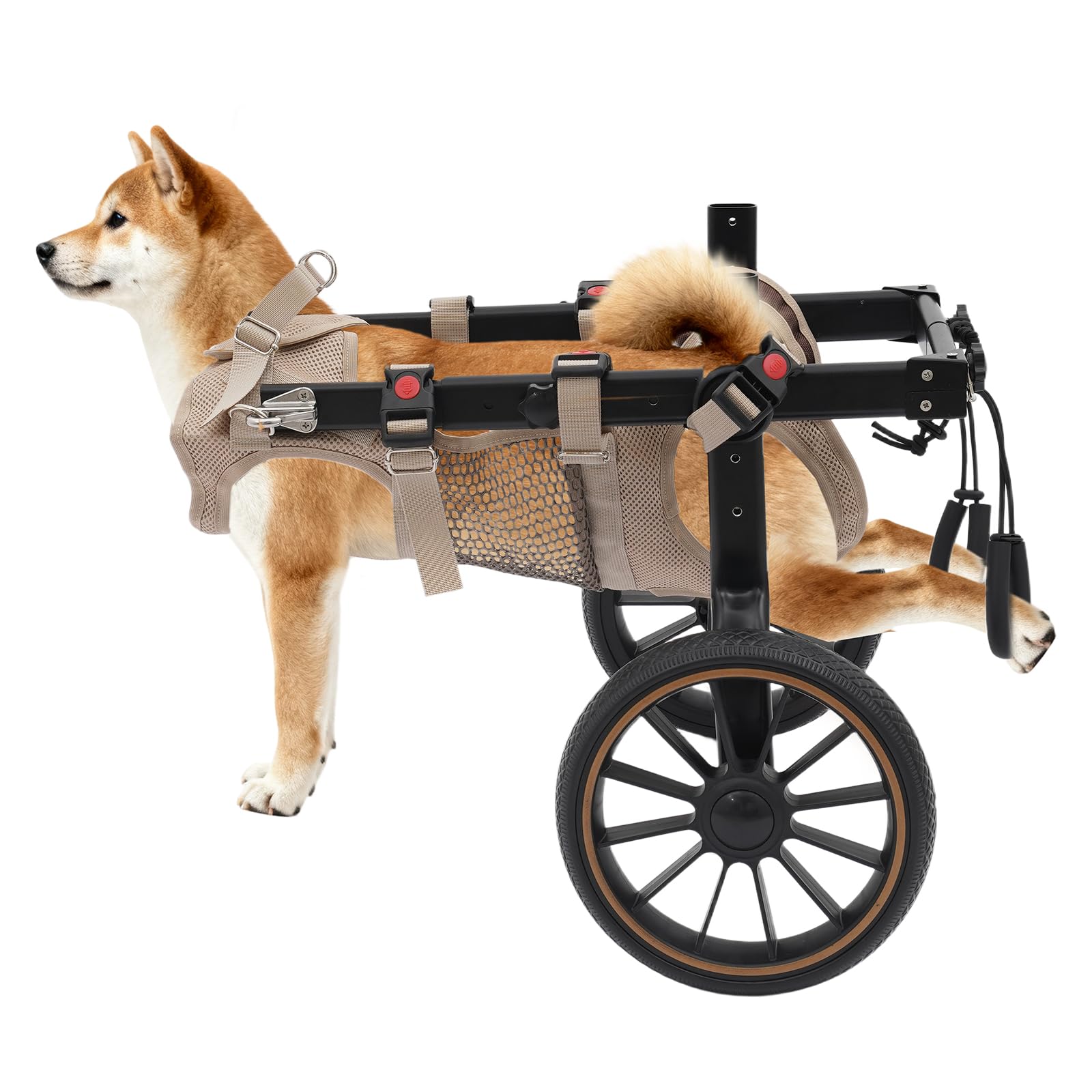 ROMYIX Dog Wheelchair for Back Legs, Medium/Large Pet Dog Wheelchair Adjustable Mobility Support Harness, Pet Rehabilitation Aid for Large Dogs up to 65kg, for Aging, Disable, Injured, Weak Dogs (L) — image 1