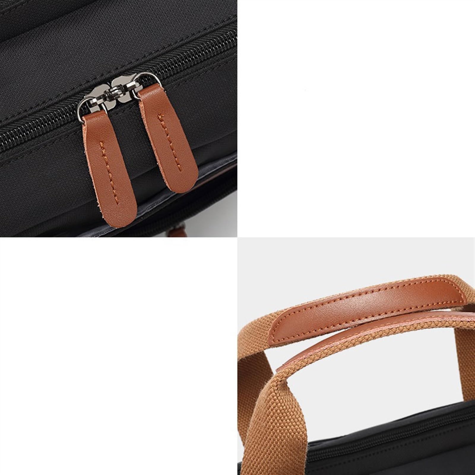 Que Lleva Maletín de Mano Gran Capacidad 15,6/17,3 Pulgadas Bolso Hombro/Hombro for Ordenador portátil Negocios Multifuncional(Grey,17.3 Inches)