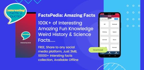 FactsPedia- Amazing Facts:: Share 100K+ of Interesting Amazing Fun Knowledge Weird History & Science