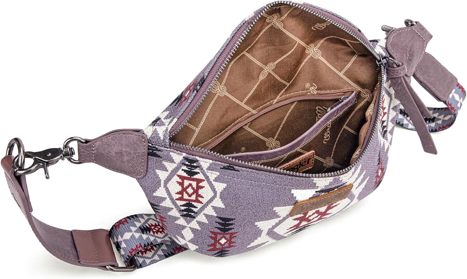 Montana West x Wrangler Large Fanny Packs for Women Western Crossbody Sling Bags Aztec Belt Purse - Image 6