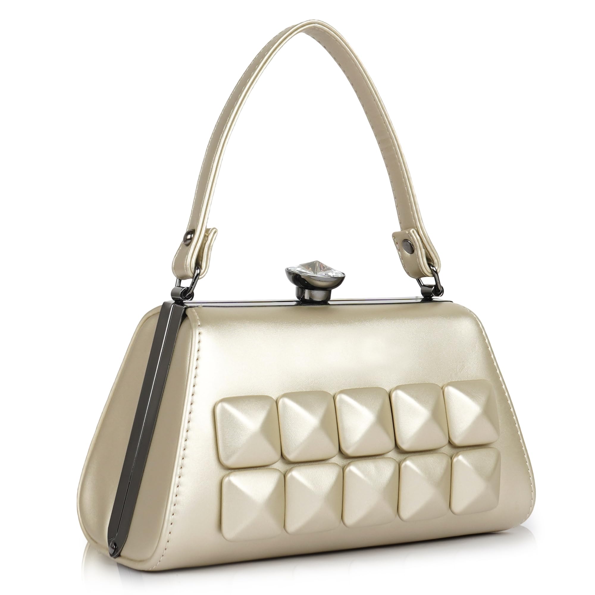 Wedding Bridal Clutch Purse, Sling Shoulder Handbag for Women and Girls-image-9