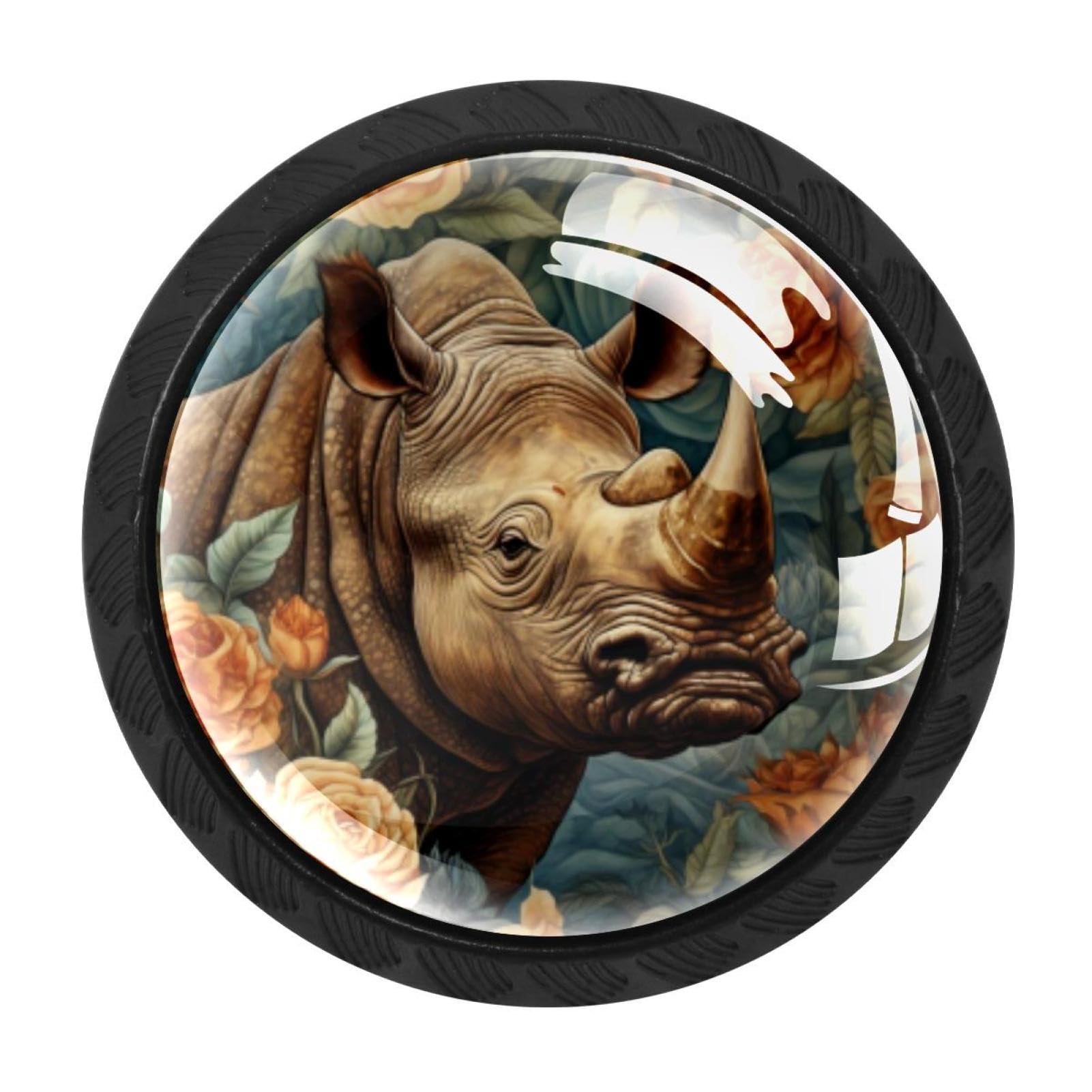 Chenzzzz Multicolored 10 4 Pack Rhinoceros Kitchen Cabinet Knobs Drawer Knobs Dresser Knobs Matte Black Zinc Knobs Drawer Pulls Door Knobs Dresser Drawer Handles Knobs For Dresser Drawers