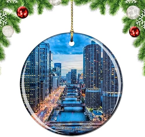 Miniatura 38 de Weekino Illinois Chicago Wrigley Field USA - Adorno para árbol de Navidad, decoración colgante para colgar, colección de recuerdos de viaje por