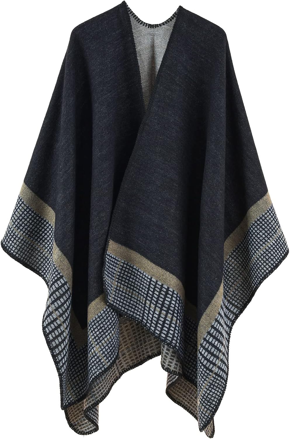 Poncho Mujer Invierno Tejer Poncho Manta Grande Chal Fular Elegante Cardigan Bata Navidad Regalo Mujer