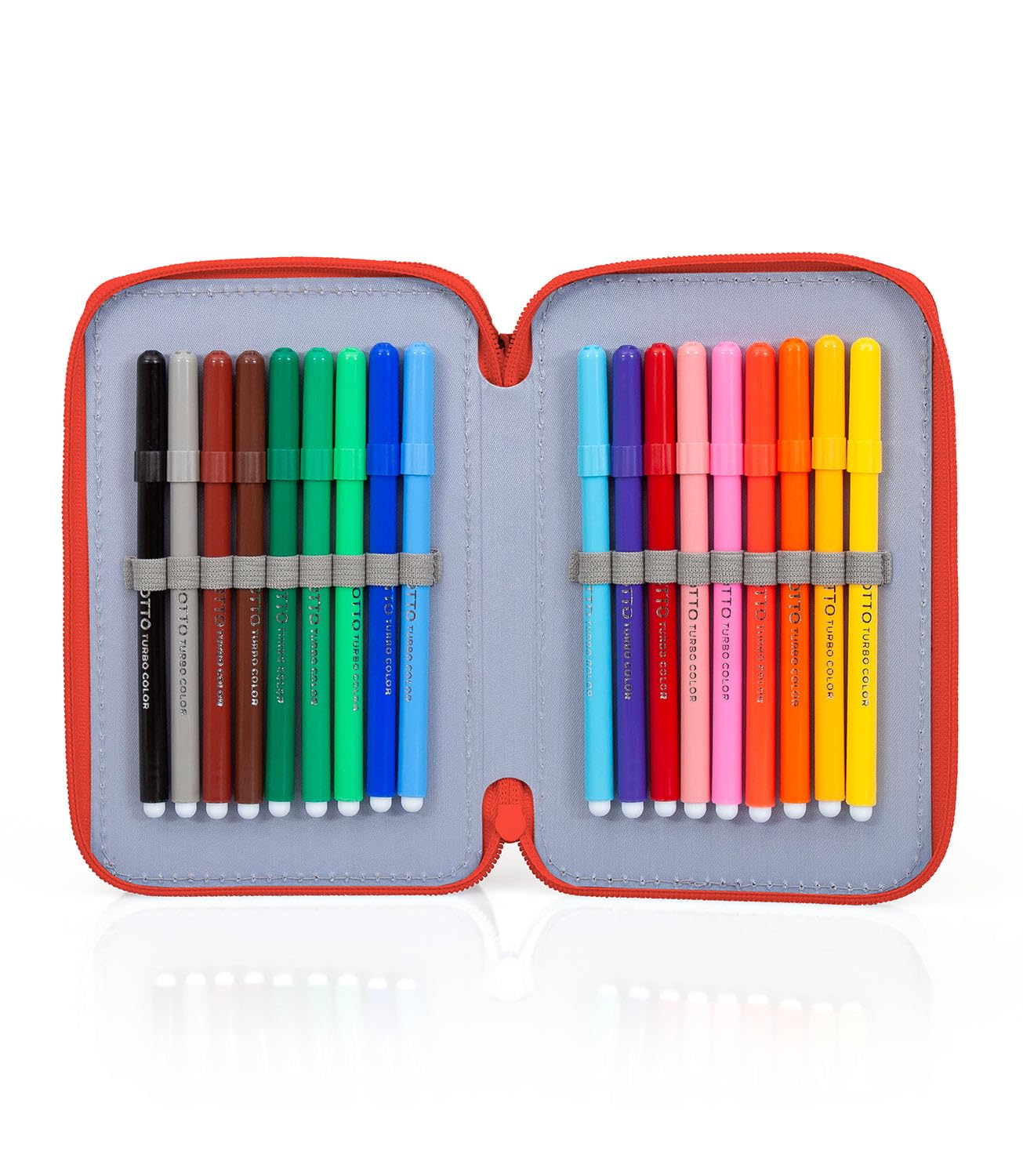 Astuccio scuola 3 zip Sonic The Hedgehog 3 Zip con 44 articoli (blu chiaro/rosso), 20×15×6 cm - Prodotto ufficiale SEGA