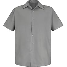 Red Kap Men's Men's Short Sleeve Specialized Pocketless Work Shirt Shirt