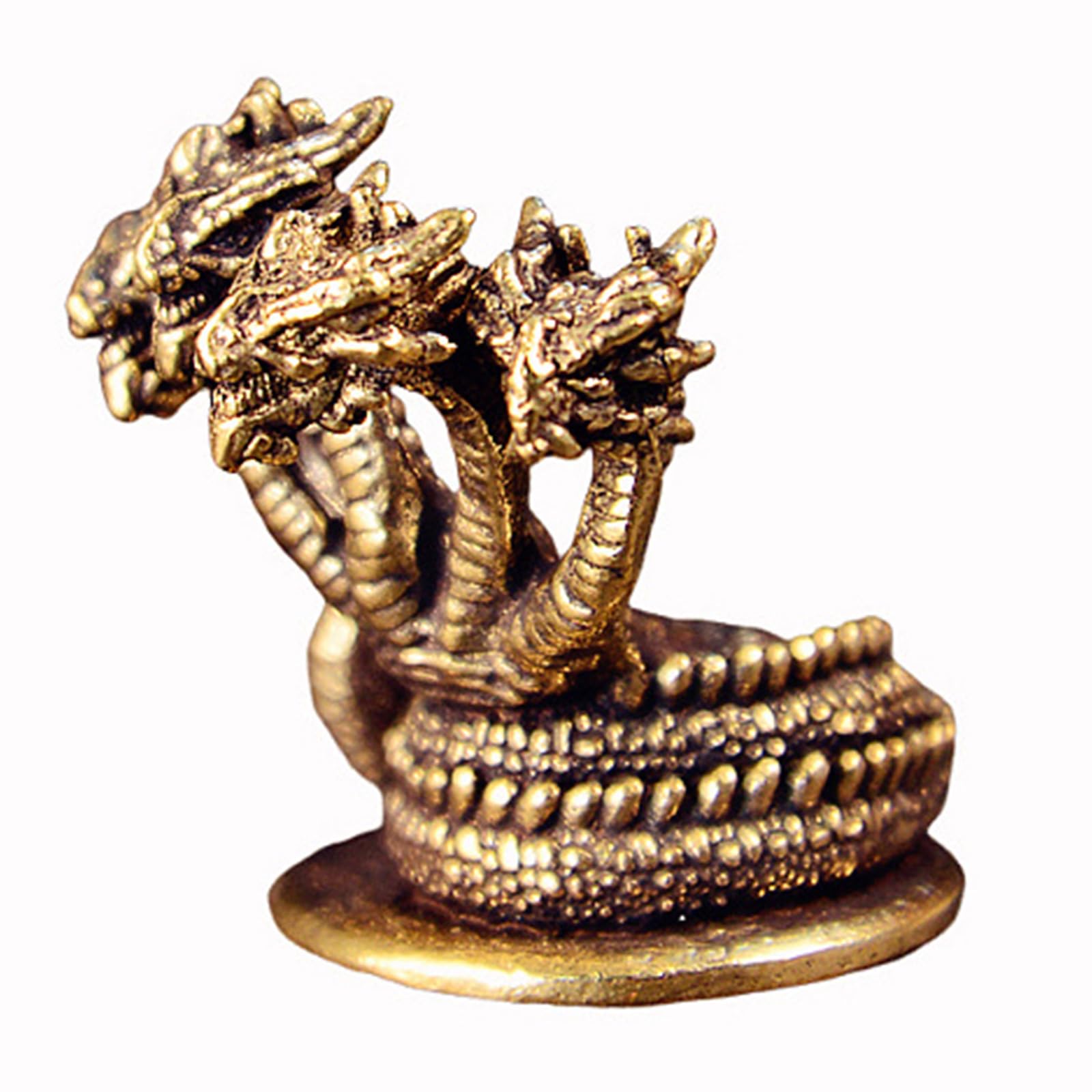 Xjdzineq Five Headed Snake Sculpture Brass Serpents Statue with Intricate Detail for Halloween Decorations and Themed Parties Brass Festival Centerpieces