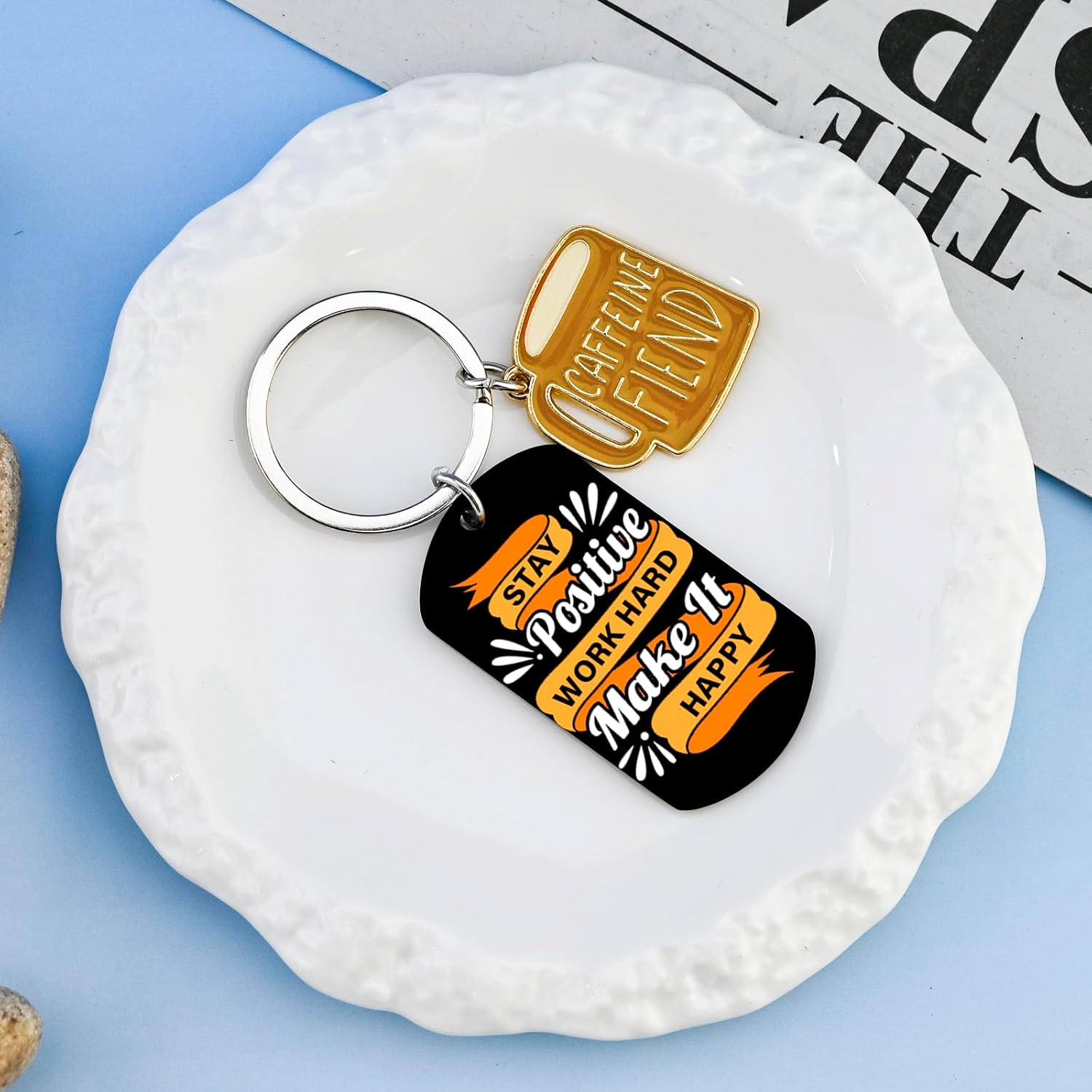 Funny Coworker Gifts Office Gift for Coworkers Keychain for Coworkers Friends Funny Work Gifts White Elephant Gift - Image 4