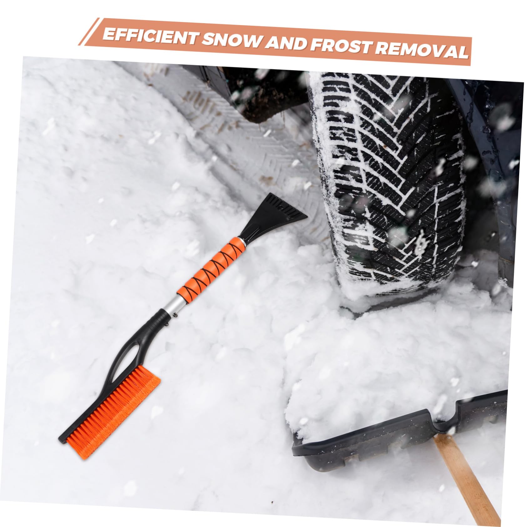 ABOOFAN 2pezzi Raschietto per Neve Resistente per Parabrezza e Finestrini Auto Raschietto per Ghiaccio Estensibile Dispositivo per Rimozione della Neve