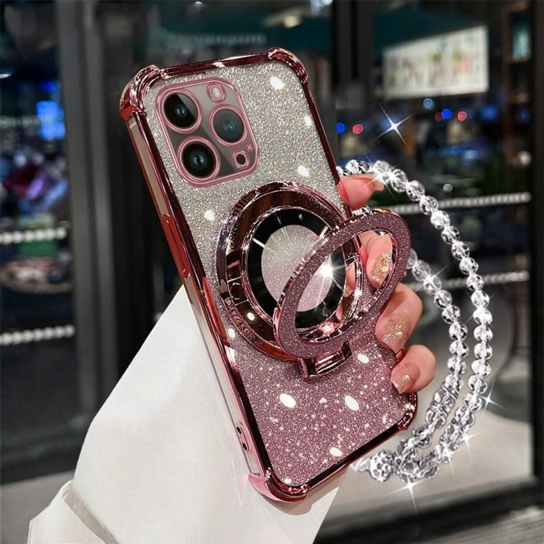 Coque iPhone protégeant des chutes avec chaîne à paillettes - 5