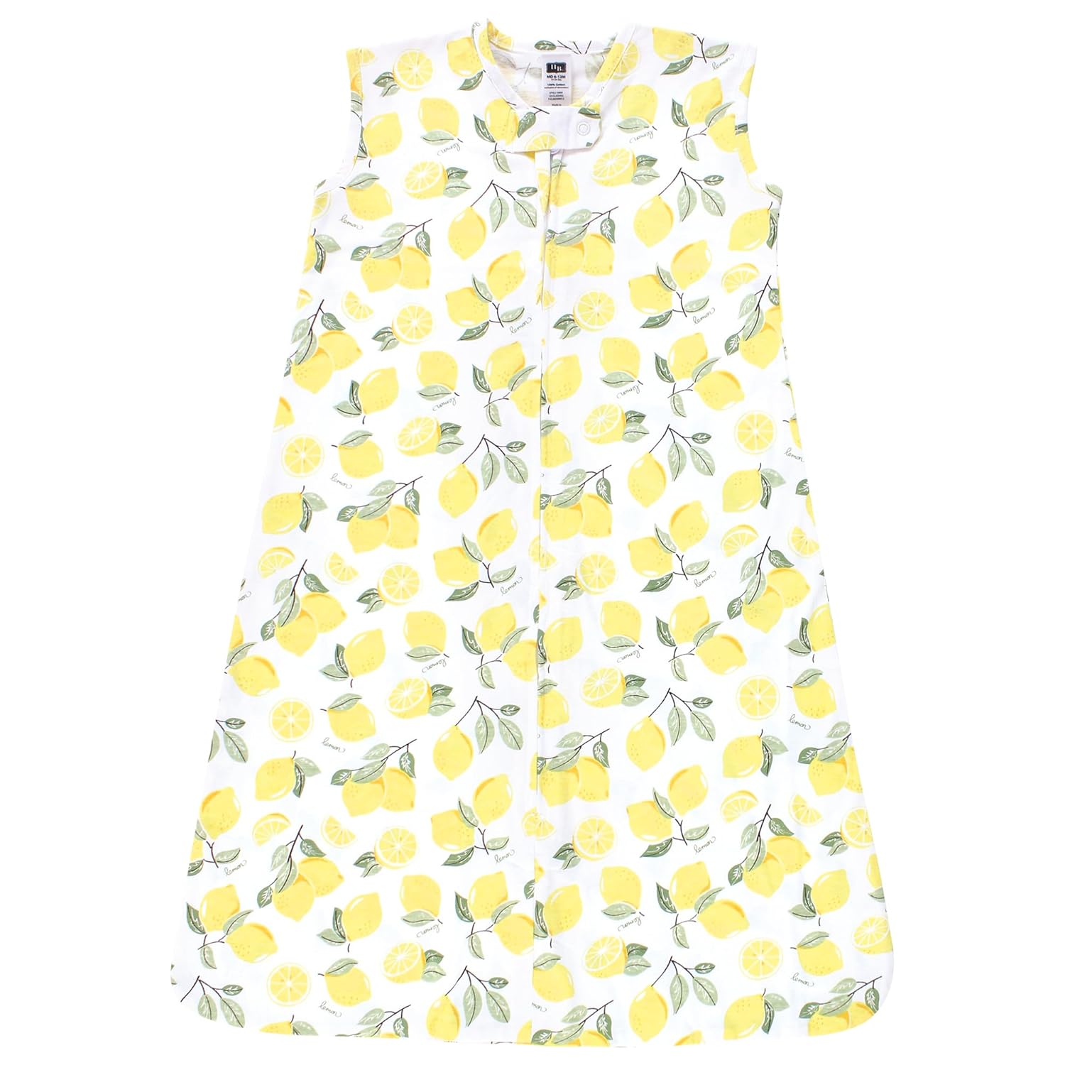 Hudson Baby Unisex Baby Cotton Sleeveless Wearable Sleeping Bag, Sack, Blanket, Lemon, 12-18 Months Yellow Lemon 12-18 Months