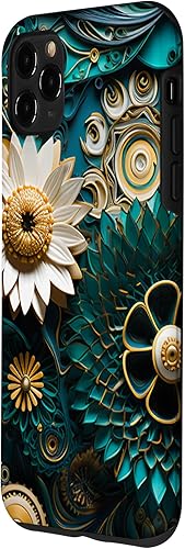 Miniatura 2 de Funda para iPhone 11 Pro Max Floral Steampunk Papeleo Cogwork Arte Flores