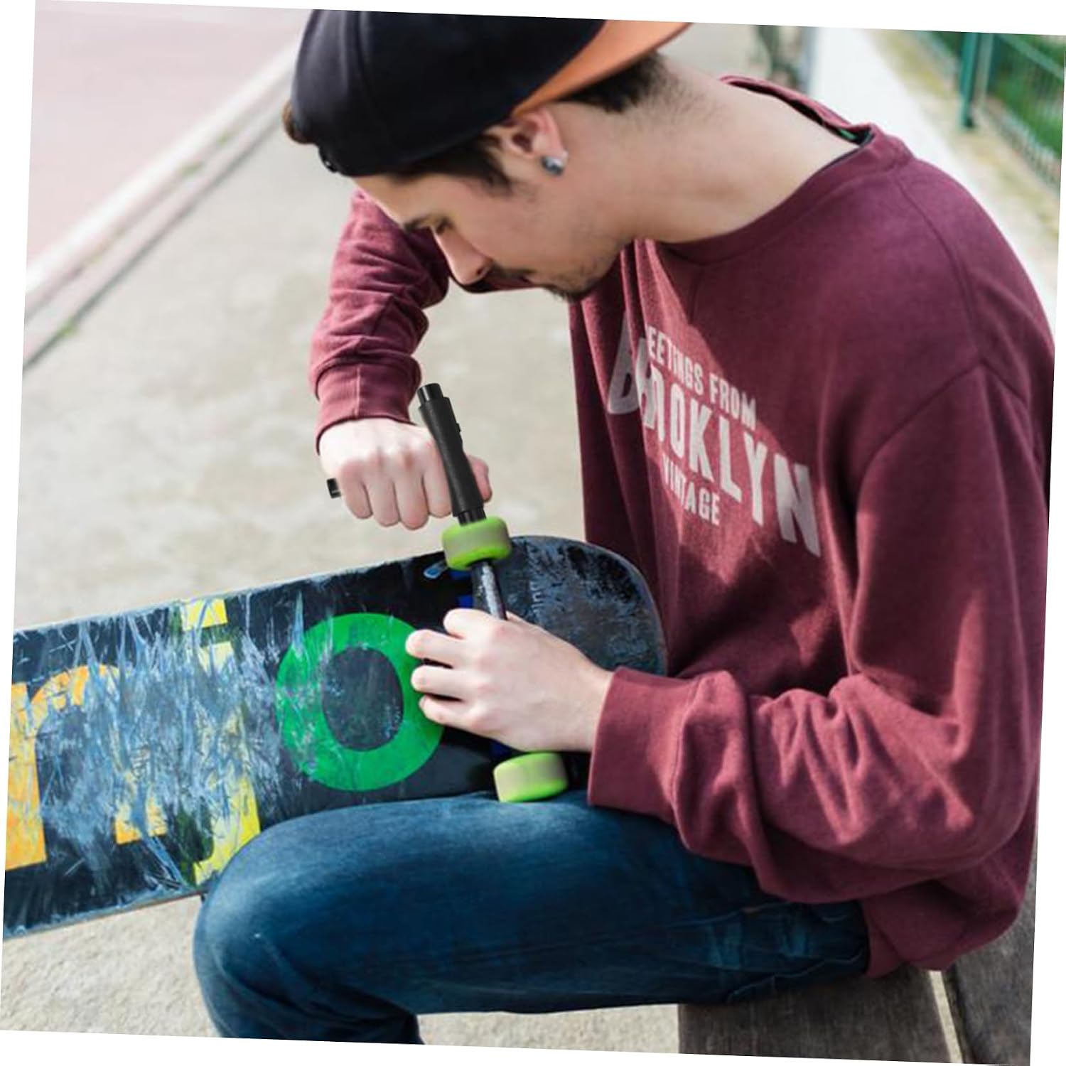 KICHOUSE Screwdriver Skateboard Tool Skateboard Wrench for Easy Assembly Maintenance Portable Multi-Function Accessory and