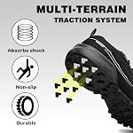 Trail Running Shoes Mens Trekking Hiking Shoes Outdoor Walking Sports Sneakers Lightweight Non-Slip All-Terrain Athletic Cross Training Shoes