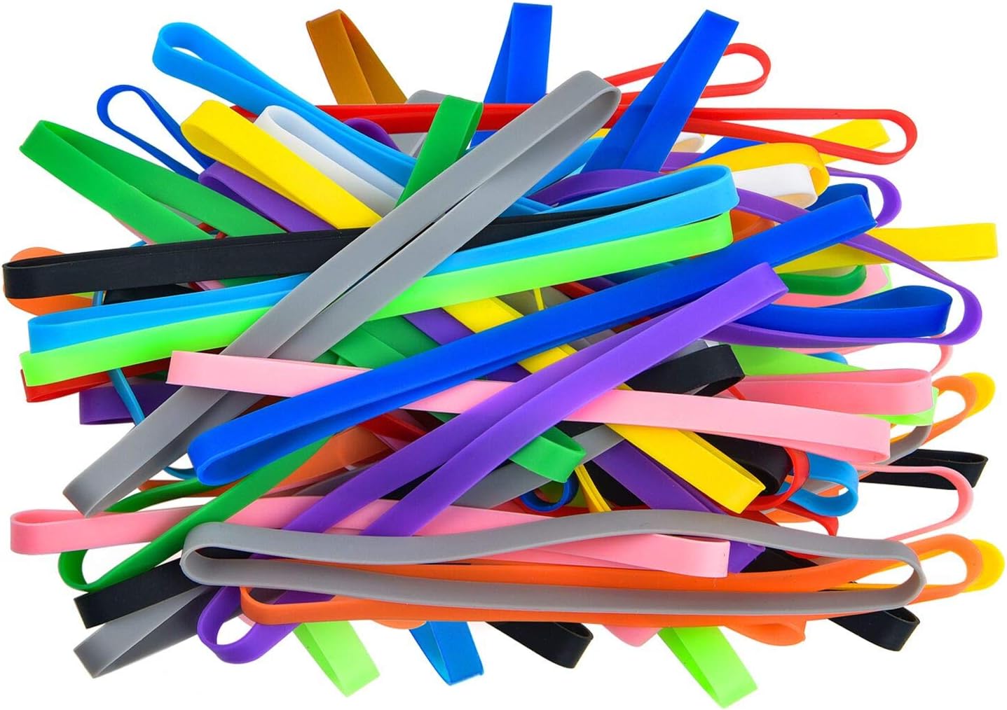 Coopay 36 Pieces Silicone Rubber Bands Colorful Elastic