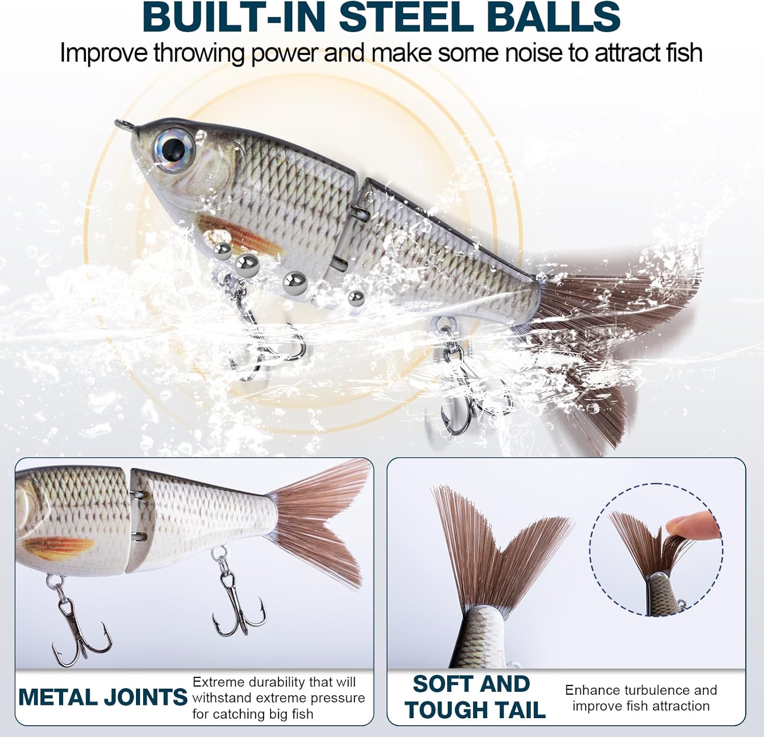 Goture Fishing Lures Kit, 18PCS Hard/Soft Bait Set with Glide Bait,Crankbaits,Minnows,Pencil Lure,Popper,Plopper,VIB,Spinnerbaits,Frog Lure,Shrimp Lures for Freshwater Saltwater Bass Trout Fishing