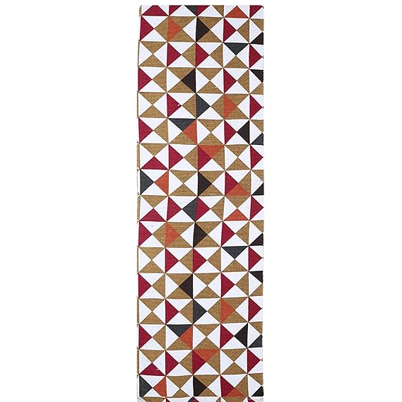 Saral Home Cotton Printed Runner (Red, 50X180 CM)