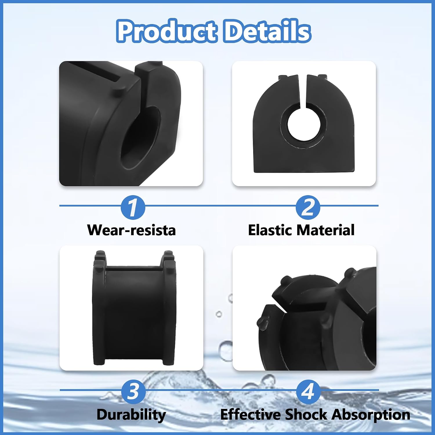 2Pcs 4156A085 Rear Sway Bar Bushing Kit Fit for Mitsubishi Outlander ES SE SEL LE SP PHEV GT SEL 2018-2020 Sport 2013-2024