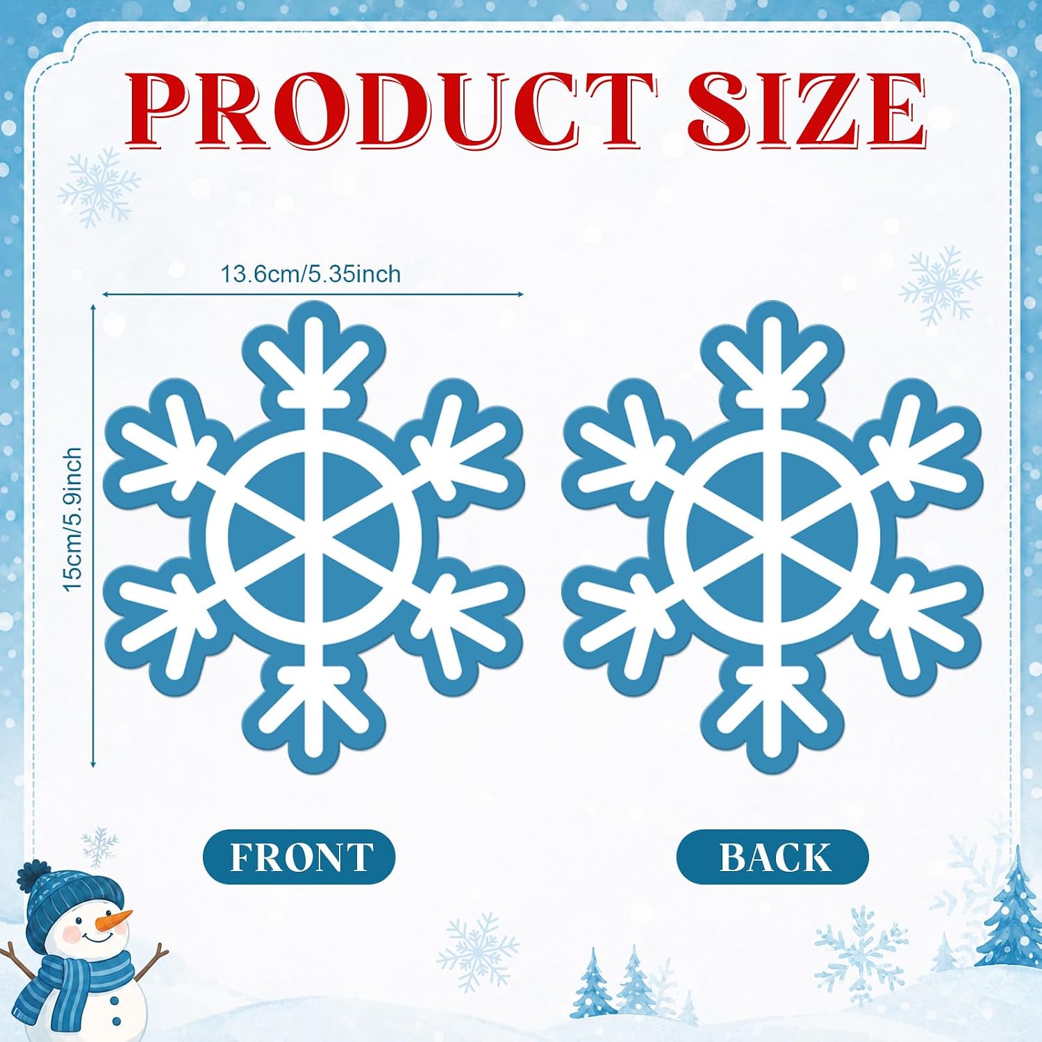 Sabary 100 Pcs Christmas Snowflake Cheese Parchment Paper