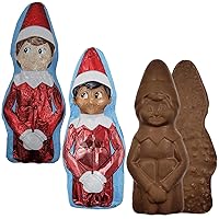 Vista 7 de Fruidles Grandes Regalos Navideños de Elfo en la Estantería, Chocolates Sólidos y Suaves, Relleno para Bolsas de Fiesta, Envueltos Individualmente