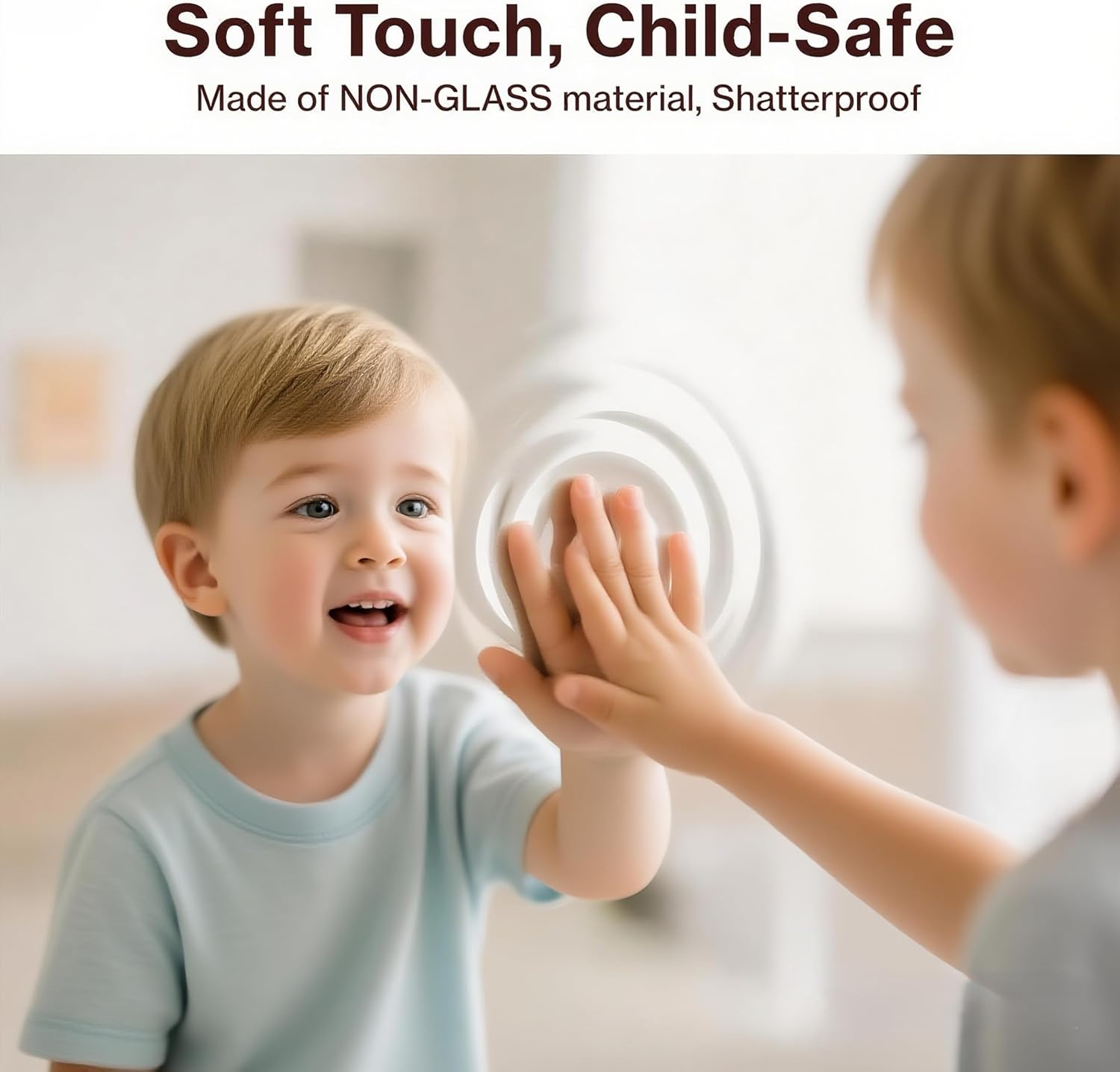 Brisafe 81" x 95" Extra Large Full Length Tri-Fold Mirror on Wheels, Stand Up Movable Floor Mirror with Stand, 3-Way Folding Standing Mirror for Gym, Dance Studio, Fitness Room & Home, Black