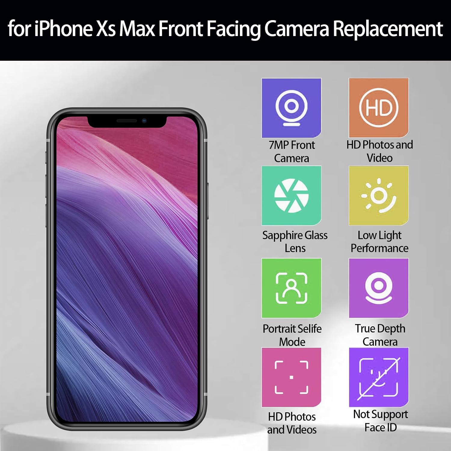 for iPhone Xs Max 7MP Front Facing Camera Replacement Kit image 4