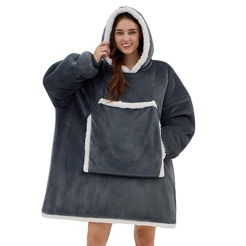 JOYWOO Wearable Blanket Hoodie, Birthday Gifts for Women Men Mom,