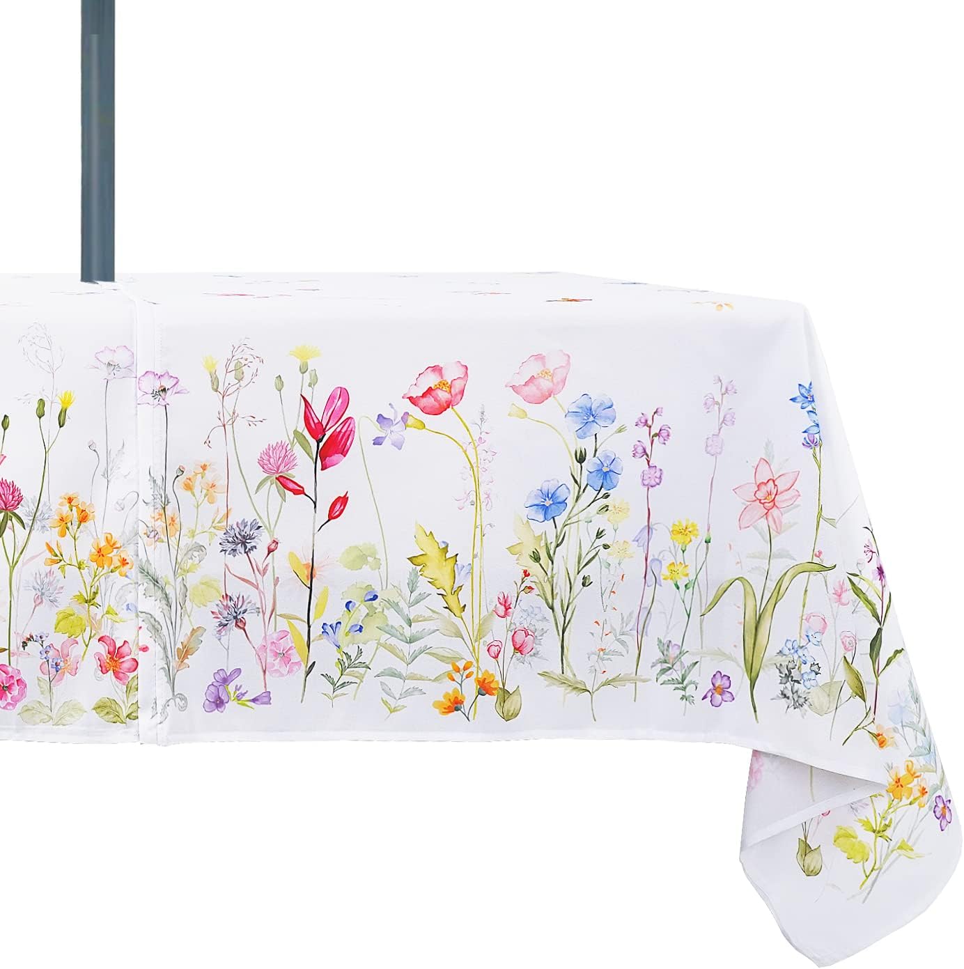 Outdoor Tablecloth with Umbrella Hole, Spring & Summer