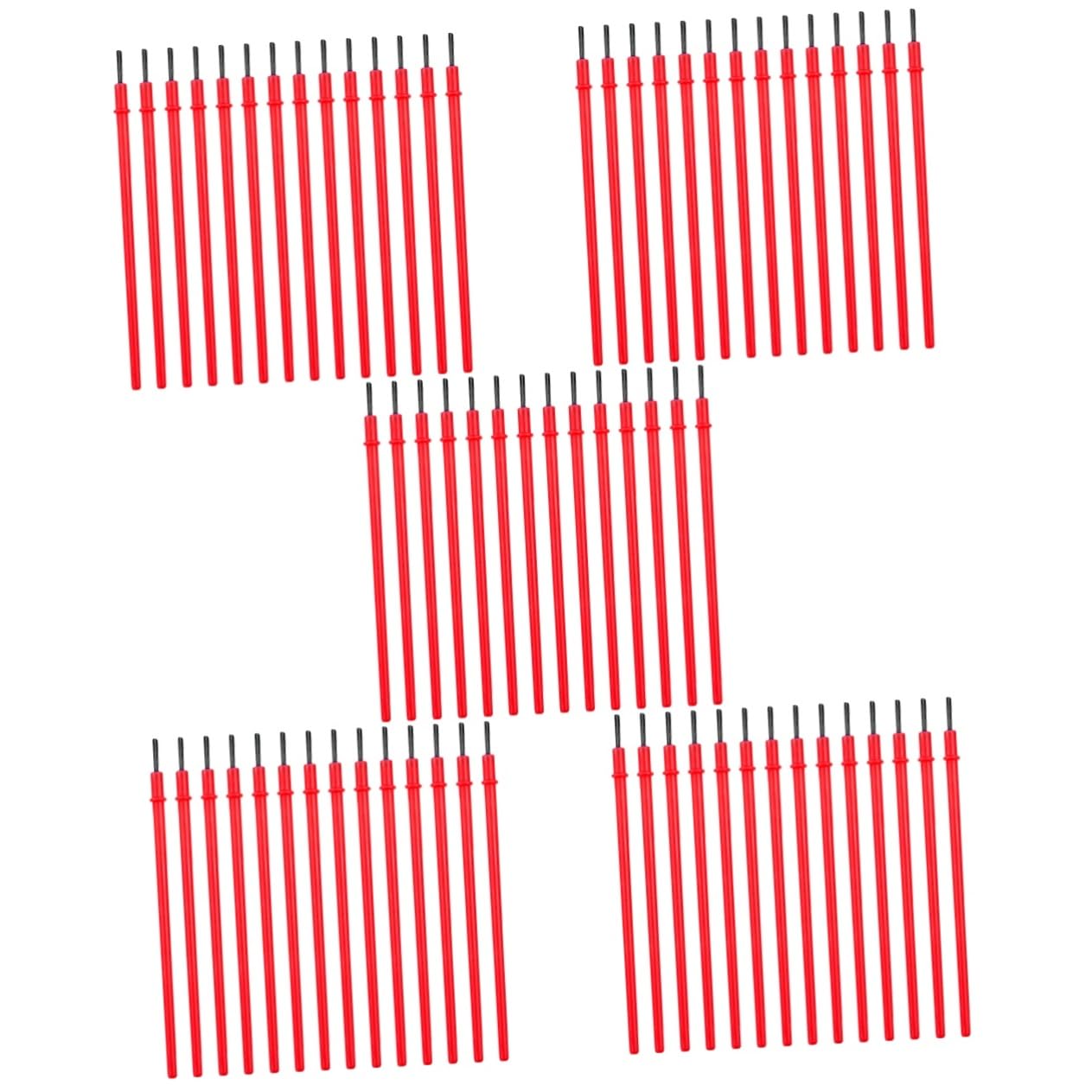 HOMSFOU 5 Series Cepillos para Departamento Arte Cepillo De Pintura Pinceles En Miniatura Pincel De Acuarela Suministros De Pintura Pintar Páginas Rojo 100 Piezas*5