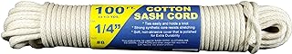 T.W Evans Cordage 46-080 Number-8 1/4-Inch Buffalo Cotton Sash Cord 100-Feet Hank