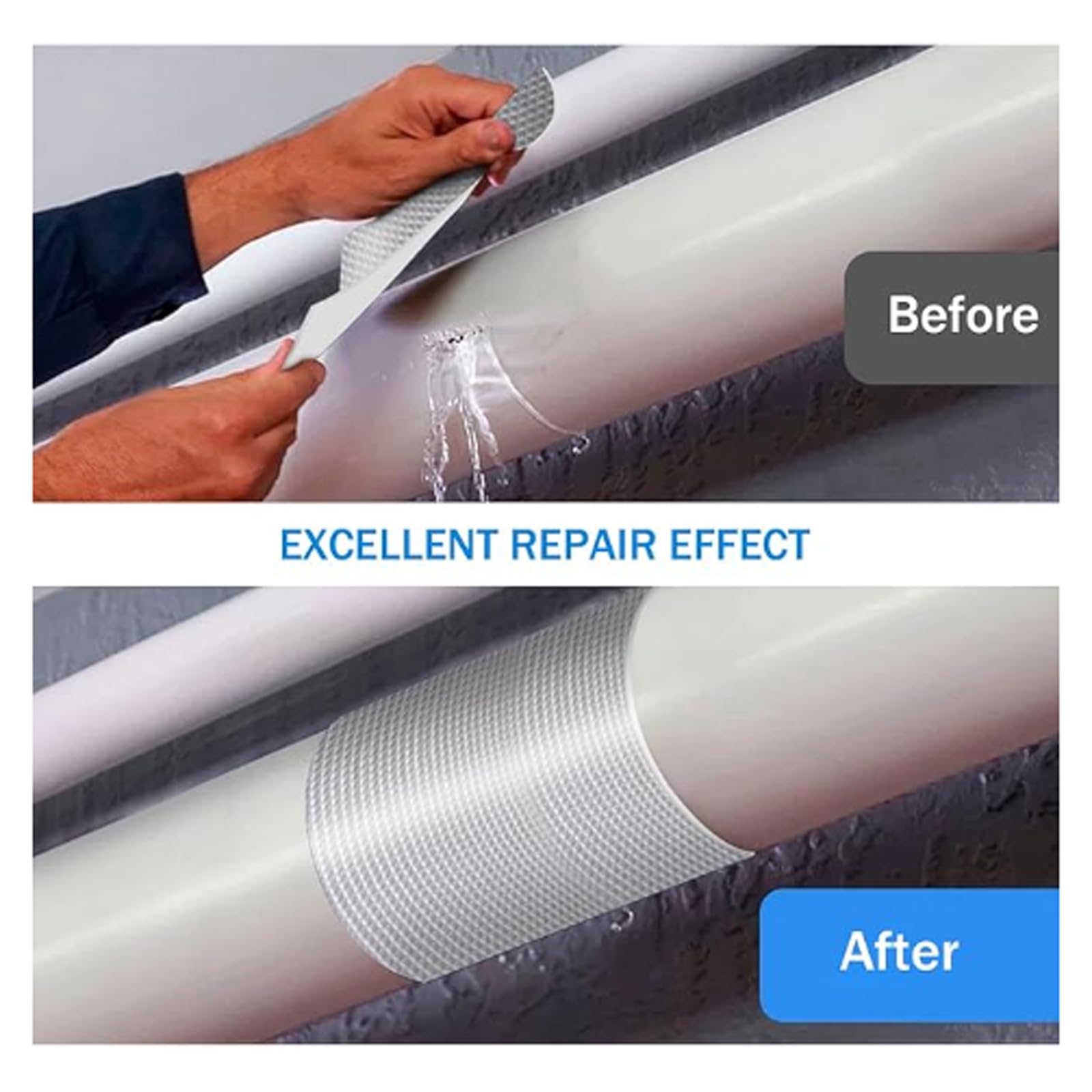 Cinta de butilo Impermeable Rollo Autoadhesivo Tira de Sellado de Papel de Aluminio Color Acero Material de reparación de Fugas de tuberías de Cocina y Techo-Cinta Selladora para Diversas Superficies