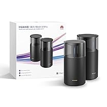 HUAWEI WiFi Mesh X1 Pro (2 Pack) Router, Wi-Fi 7 Dual-band a 3,6 Gbps, Antenna Cross-Floor Mesh, 4 Porte 2,5 GE, Design Estetico della Casa, Controllo Parentale, 30 Mesi di Garanzia, Esclusiva Amazon