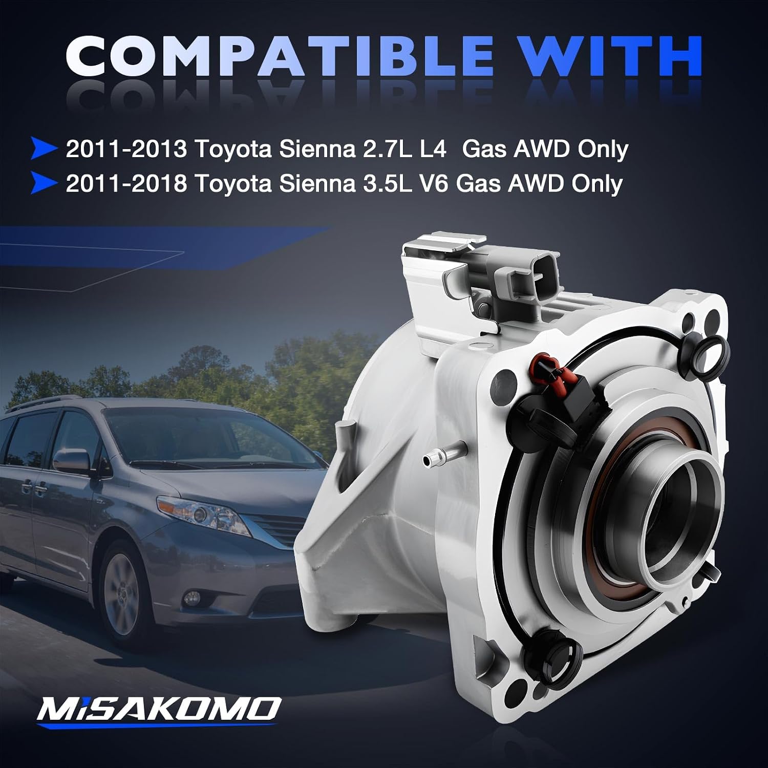 41303-28013 Rear Differential Viscous Coupler Electric Magnetic Control Coupler Compatible with Toyota Sienna AWD 2.7L/ 3.5L - Replaces 41303-28013, 4130328013, 41303-28011, 41303-28012