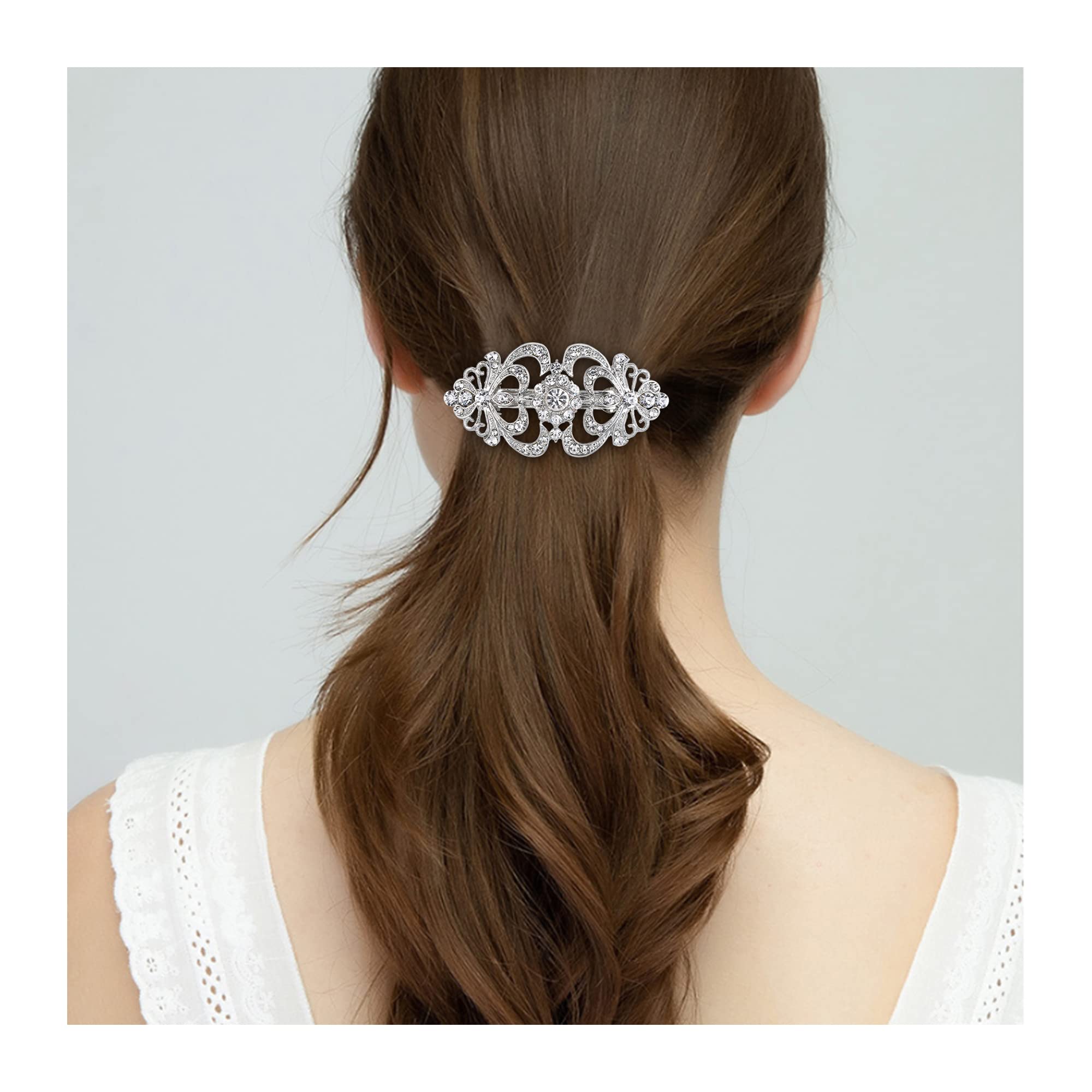 Art Deco Rhinestone Hair Clip Barrette art_deco_style_rhinestone_alli  main image 4
