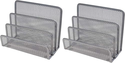 Miniatura 8 de VANRA Organizador de archivos de escritorio pequeño con 3 compartimentos verticales verticales (blanco)