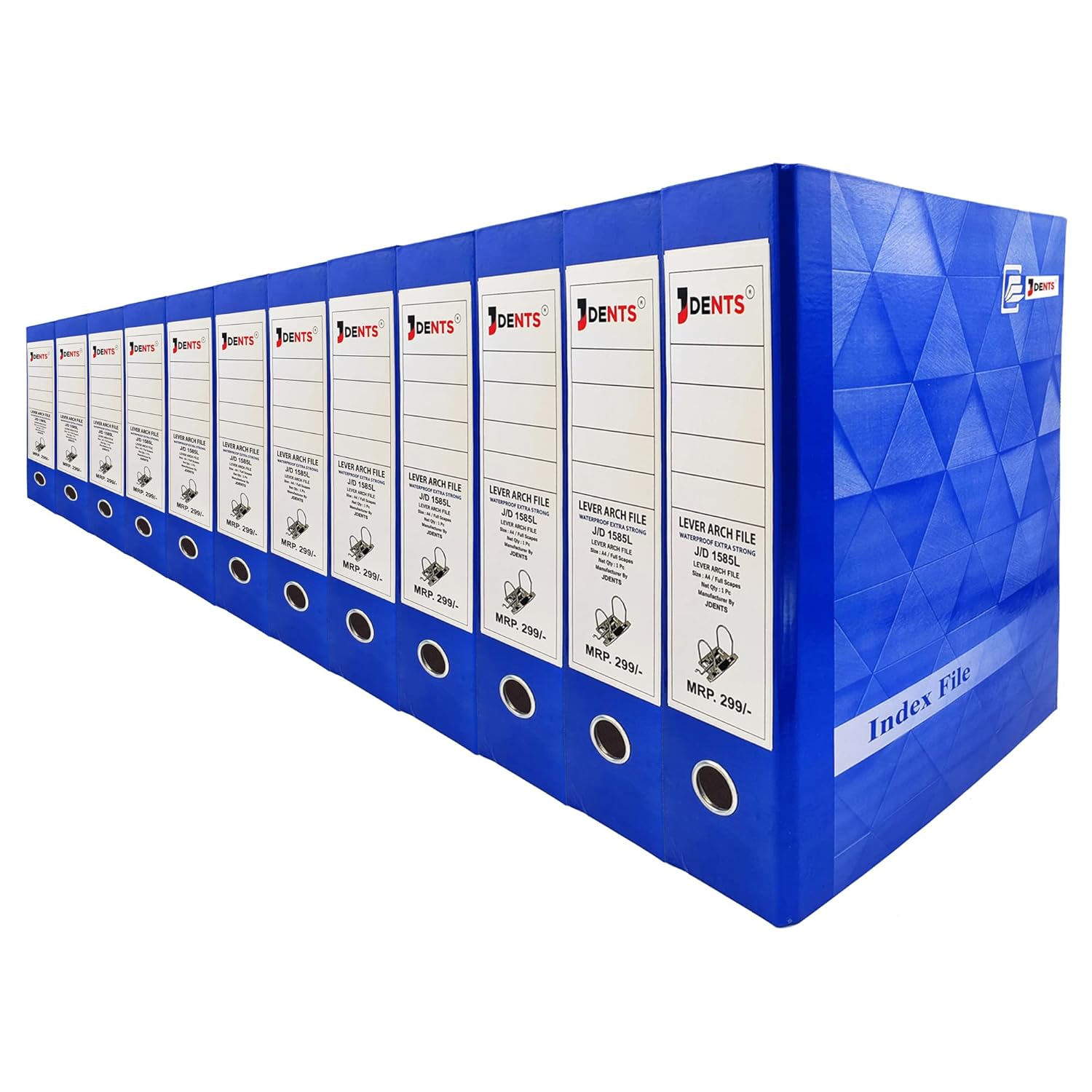 JDENTS® Cardboard Office Lever Arch Binder Box File Folder Laminated 3D