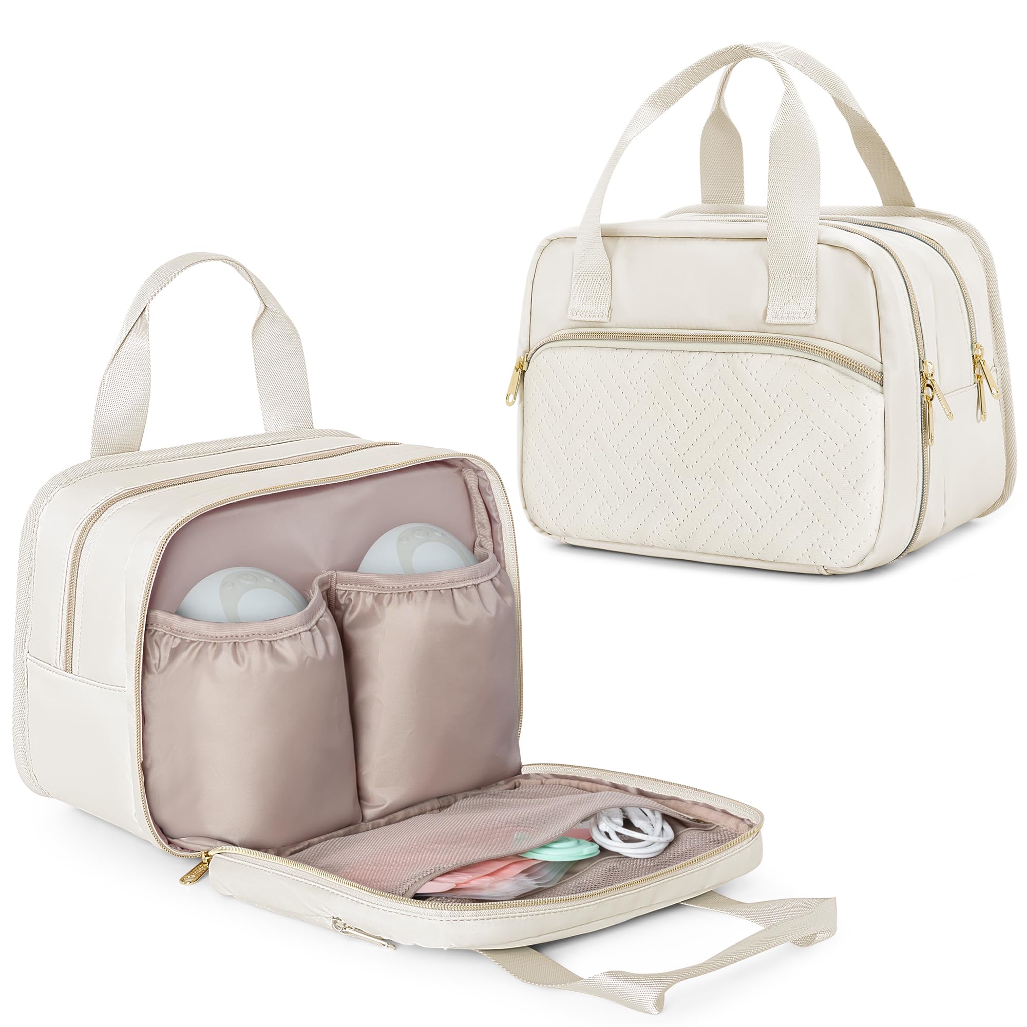 Sac De Transport Pour Tire-lait Portable Fasrom - Compatible Elvie Et Medela - Compartiment Glacière - Noir