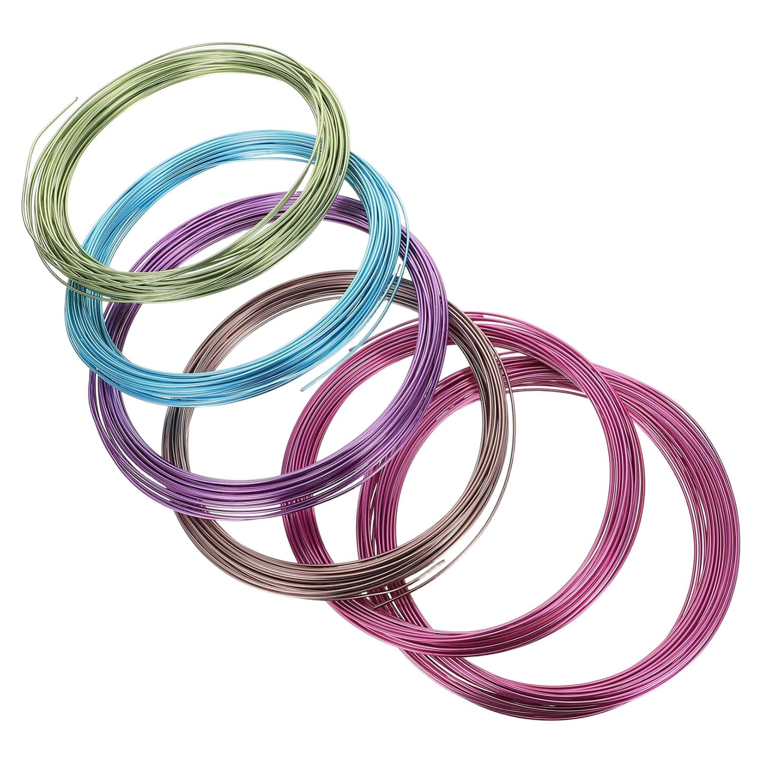 ibasenice 6 Rolls Bendable Aluminum Wire 32.8ft Long 1mm Diameter Floral Design Wire for Wreath Making and Sculpting, Easy to Bend with Safe Handling for DIY Crafts