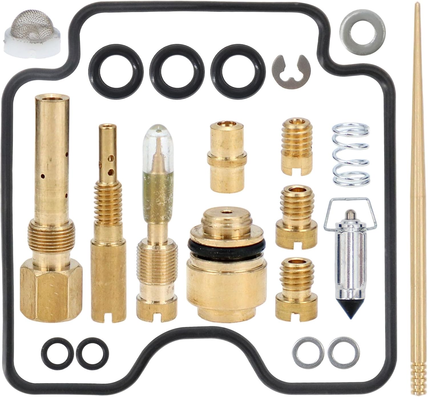 YFM400 Carburetor Rebuild Kit with Oil Filter Intake Boot Fit for Yamaha YFM400 Big Bear 400 ATV 2000-2012