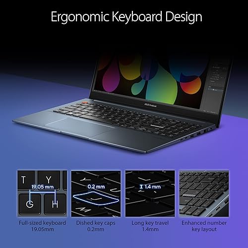 Miniatura 8 de ASUS VivoBook Pro 16 - Computadora portátil 16 pulgadas, pantalla 1610, CPU Intel Core i7-12650H, CPU NVIDIA GeForce RTX 3050 Ti, 16 GB de RAM, SSD