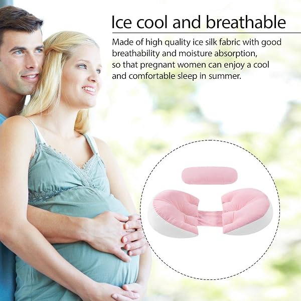 Cuscini per maternità,Cuscini per il corpo in gravidanza,Comodo cuscino premaman per dormire lateralmente regolabile - Cuscino ergonomico traspirante per il supporto della pancia con fodere staccabili - 2
