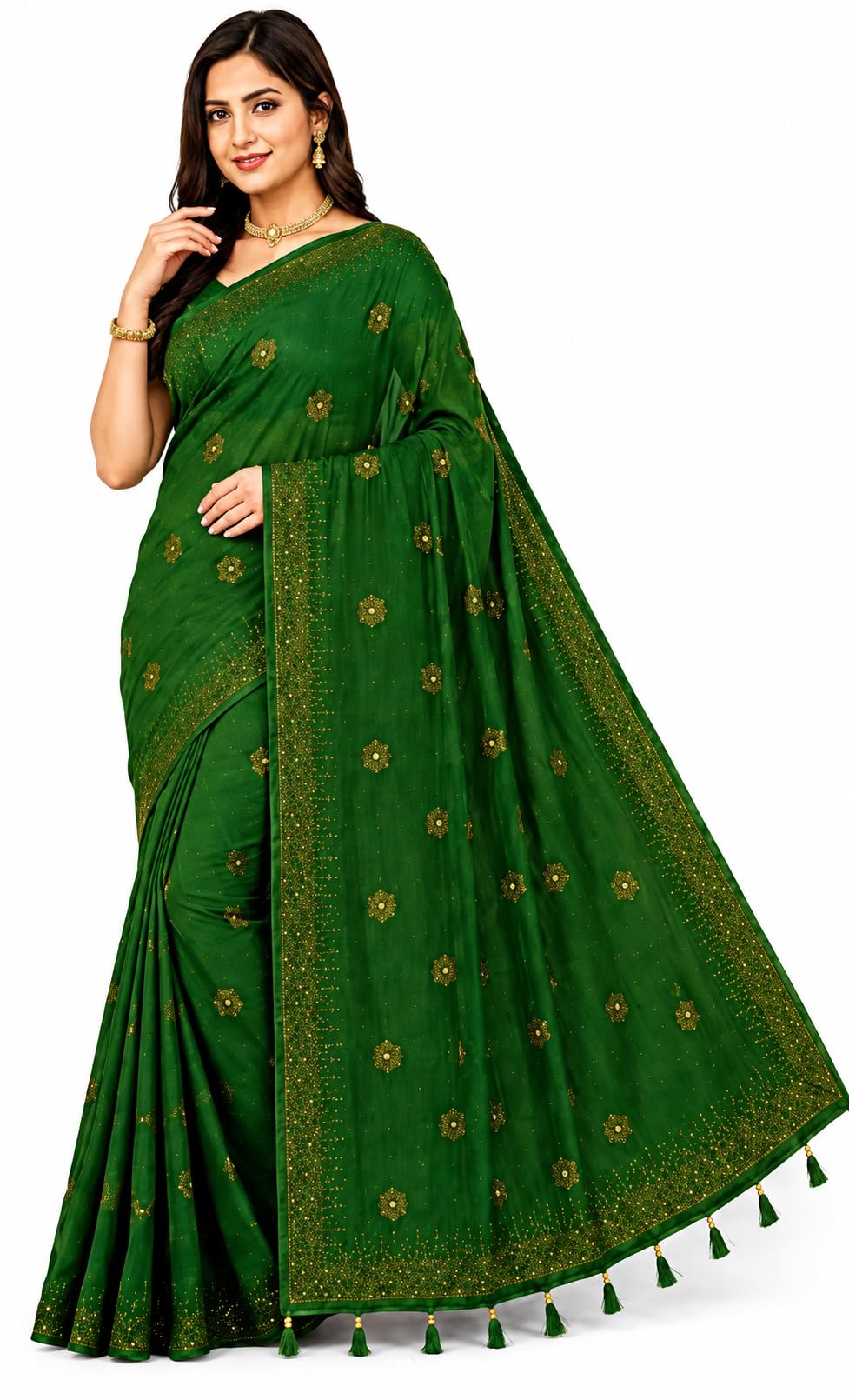 Kapil Fashion Point Saavan Green Saree for Parties & Occasions-picture-29