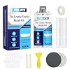 Bathtub, Tile, and Shower Repair Kit, Porcelain Repair Kit, Bathtub Repair Kit for Fixing Chips, dents, Cracks, Holes, Scratches, etc. - Fiberglass Repair Kit White