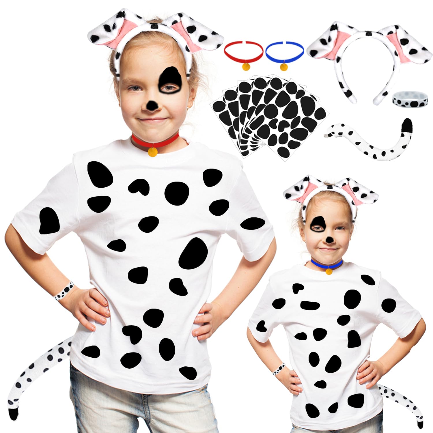 Dalmatian Costume, Felt Spots, for Halloween Dalmatian Costume Kids/Adults, Black Felt Stickers for School Projects