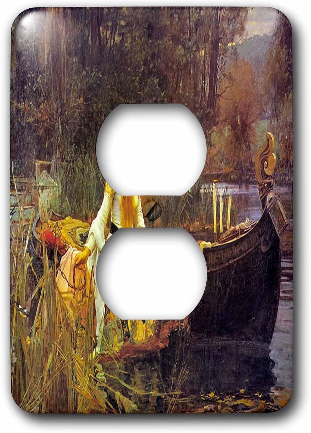 3dRose lsp_80516_6 Picture Of Fairytale Painting By Waterhouse Plug Outlet Cover