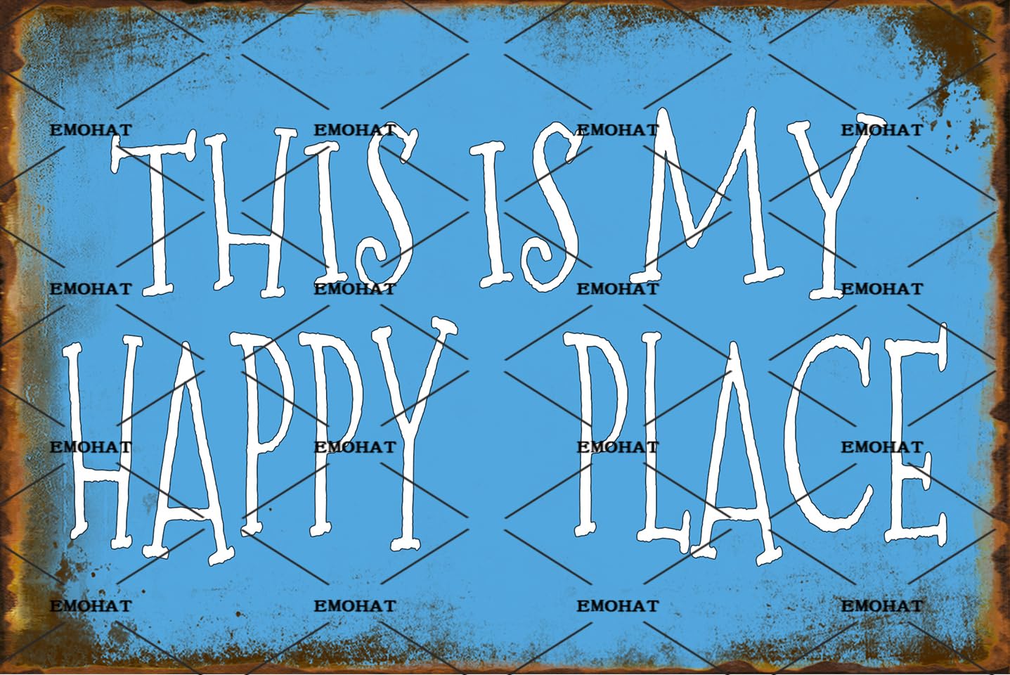 This Is My Happy Place Tin Sign, 8x12 Inch Wall Decor