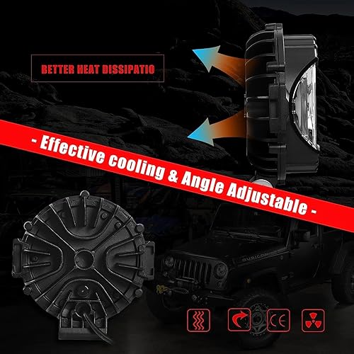 Miniatura 6 de Luz de conducción LED redonda de 5 pulgadas, barra de luz LED de 80 W con soporte de montaje para SUV, camión, ATV, SUV, luz de trabajo LED redonda